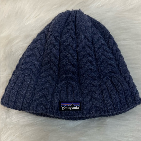 Patagonia Beanie One Size Lined Wool Blue Unisex - Picture 4 of 12